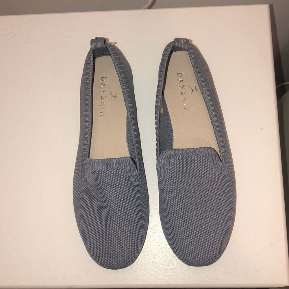 Danskin Dream Ballet Rib Knit Flats Gray Blue Size 7